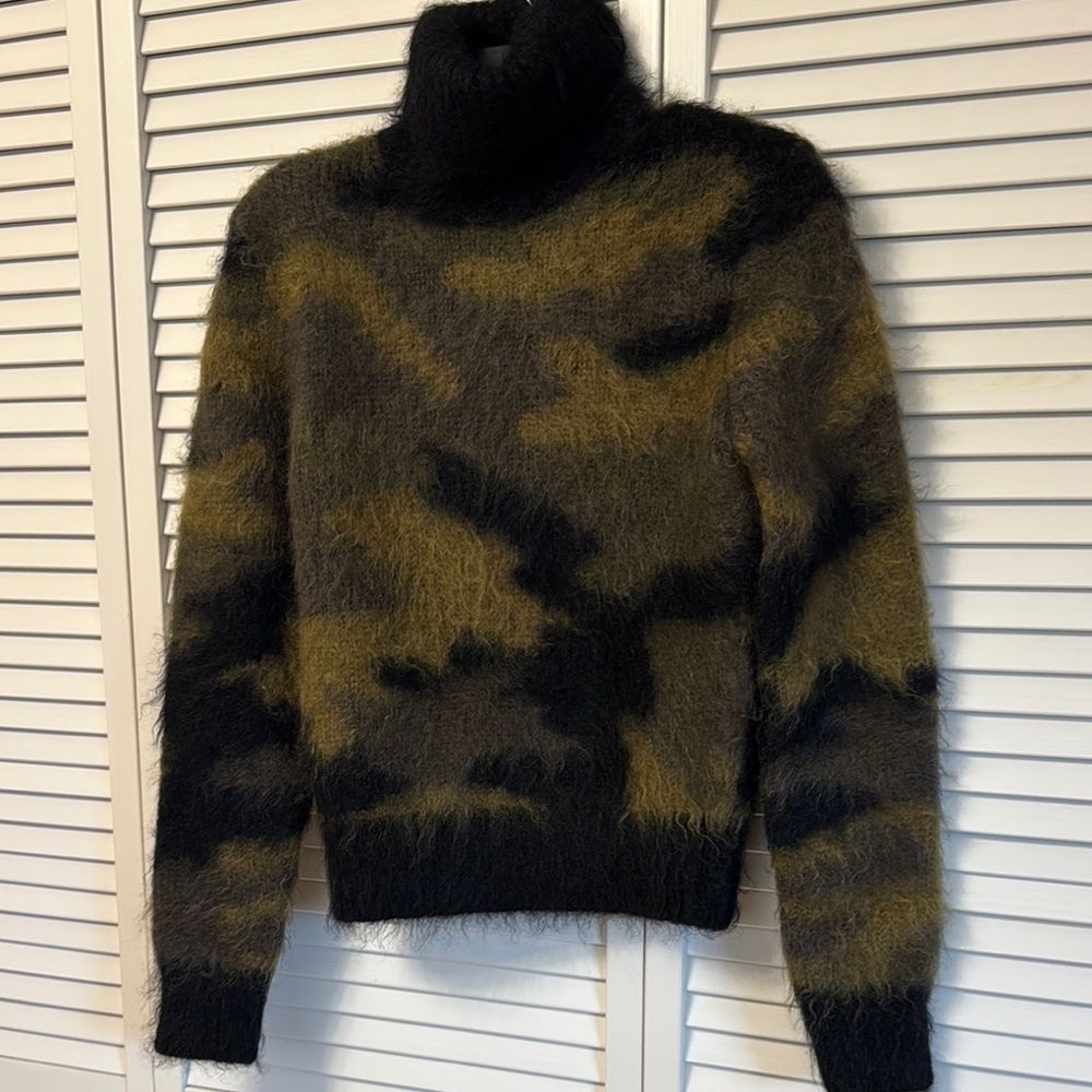 Mohair -MK Camouflage Turtleneck Sweater